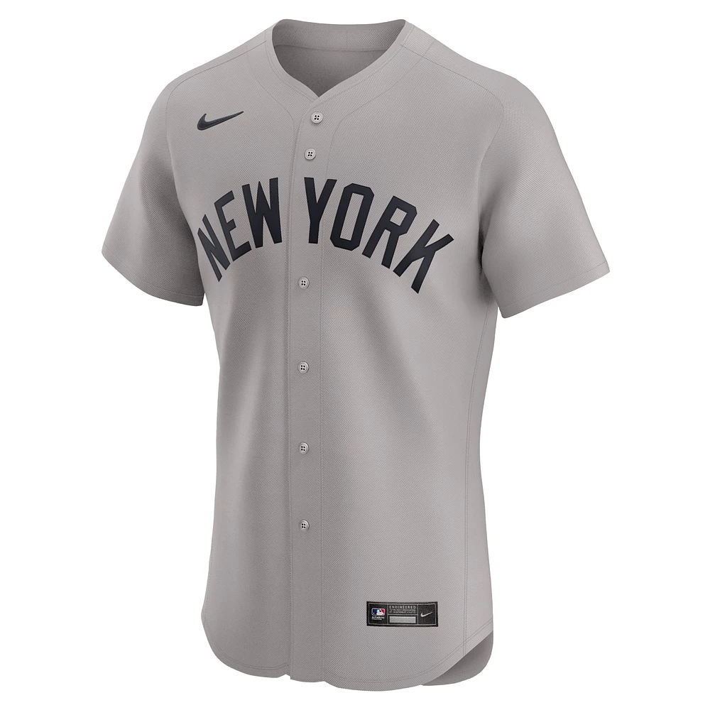 Maillot Nike gris New York Yankees Road Elite pour homme