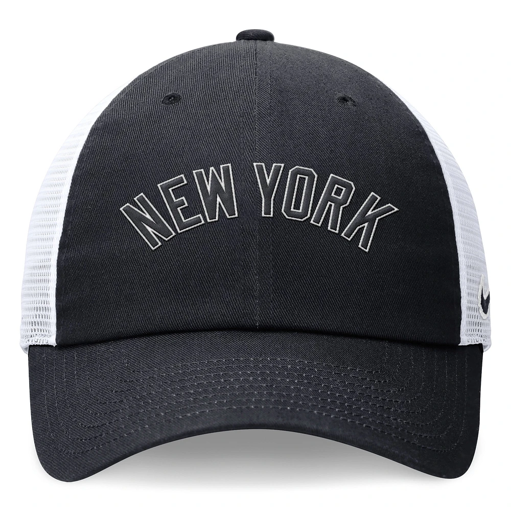 Men's Nike Navy New York Yankees Wordmark Adjustable Trucker Hat