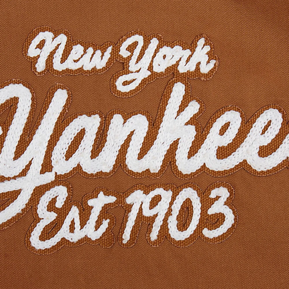 Men's Pro Standard Brown New York Yankees Paint The City Twill Full-Zip Jacket