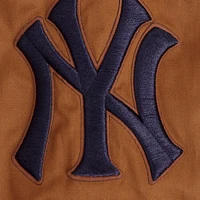 Men's Pro Standard Brown New York Yankees Paint The City Twill Full-Zip Jacket