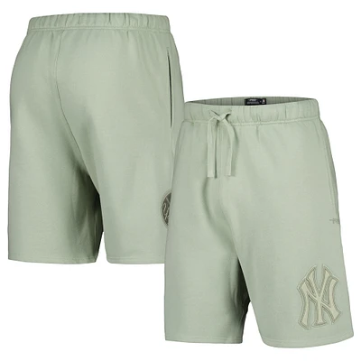 Men's Pro Standard Cream New York Yankees Neutral Fleece Shorts