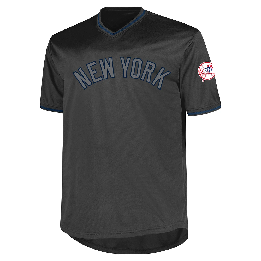 Men's Profile Charcoal New York Yankees Big & Tall Pop Fashion Jersey
