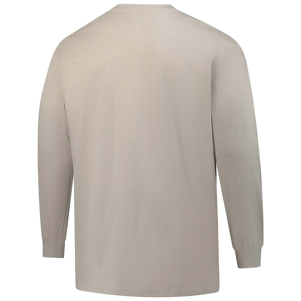 Men's Profile White New York Yankees Big & Tall Two-Hit Long Sleeve T-Shirt