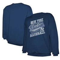 Men's Stitches Navy New York Yankees Lightweight Crew Sweatshirt