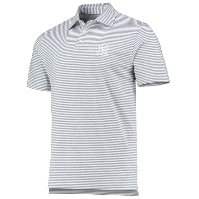 Polo Vineyard Vines gris New York Yankees Heathered Winstead Sankaty pour homme