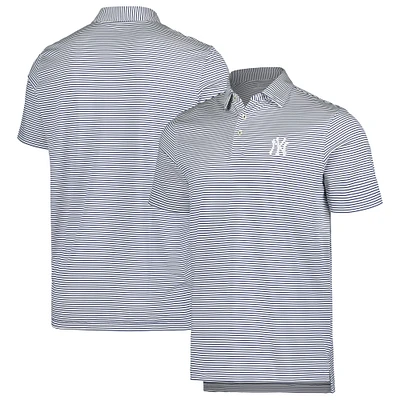 Polo à rayures Vineyard Vines pour hommes des Yankees de New York Bradley bleu marine