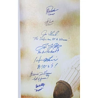 New York Yankees Multi-Signed 30" x 38" Derek Jeter Tribute Canvas with Multiple Inscriptions