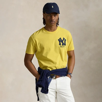 T-shirt jaune Polo Ralph Lauren en jersey des Yankees