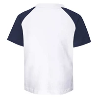 Toddler White/Heather Gray New York Yankees Groundout Baller Raglan - T-Shirt & Shorts Set