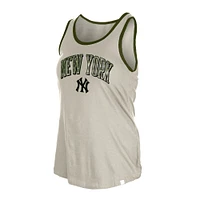Women's New Era  Cream New York Yankees Armed Forces Tank Top
