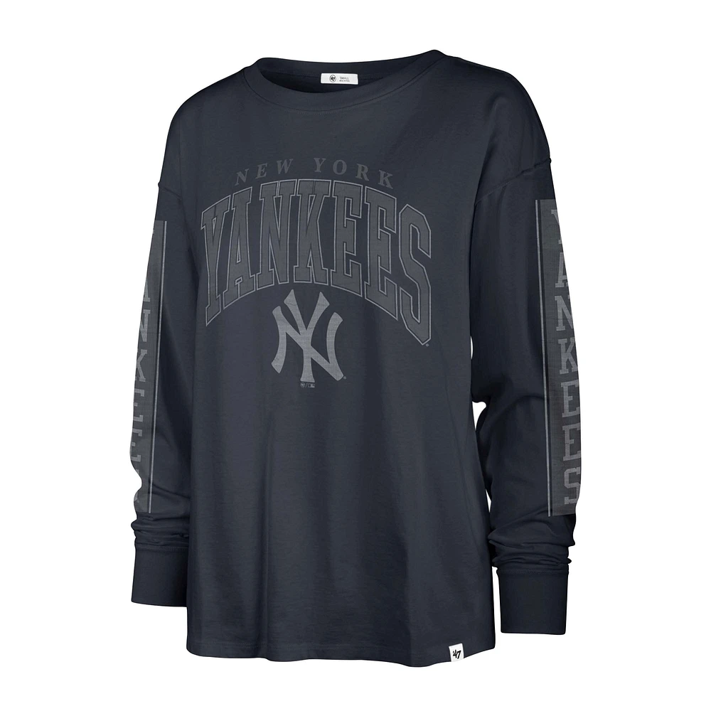 T-shirt à manches longues pour femme '47 Navy New York Yankees Statement