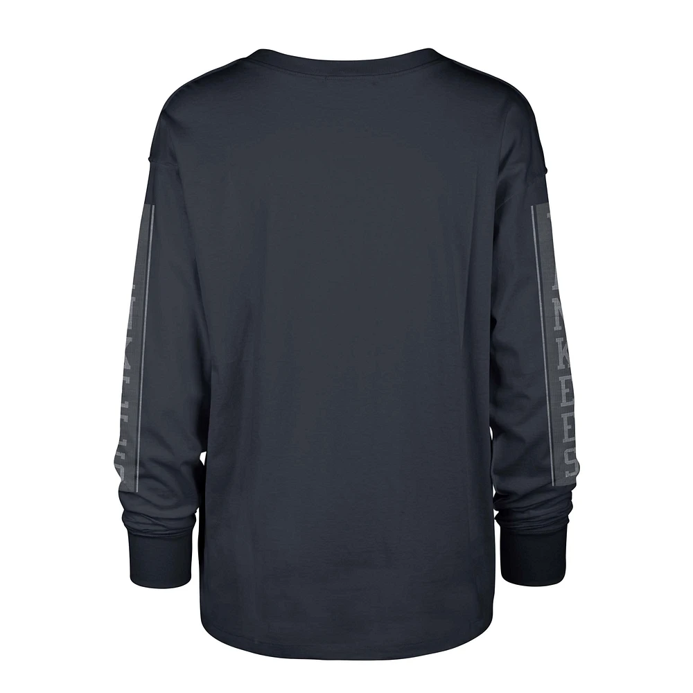 T-shirt à manches longues pour femme '47 Navy New York Yankees Statement