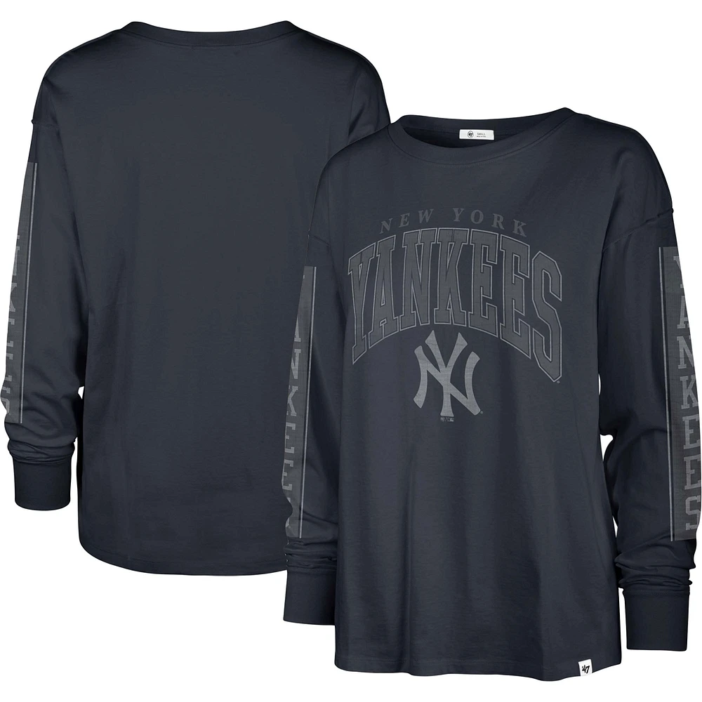 T-shirt à manches longues pour femme '47 Navy New York Yankees Statement