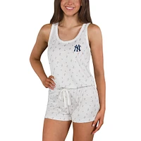Women's Concepts Sport Cream New York Yankees Gardner Hacci Knit Romper