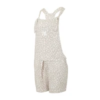 Women's Concepts Sport Cream New York Yankees Montana Hacci Knit Romper Overalls
