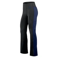 Women's Fanatics Black New York Yankees Studio Fitted Flared Leggings