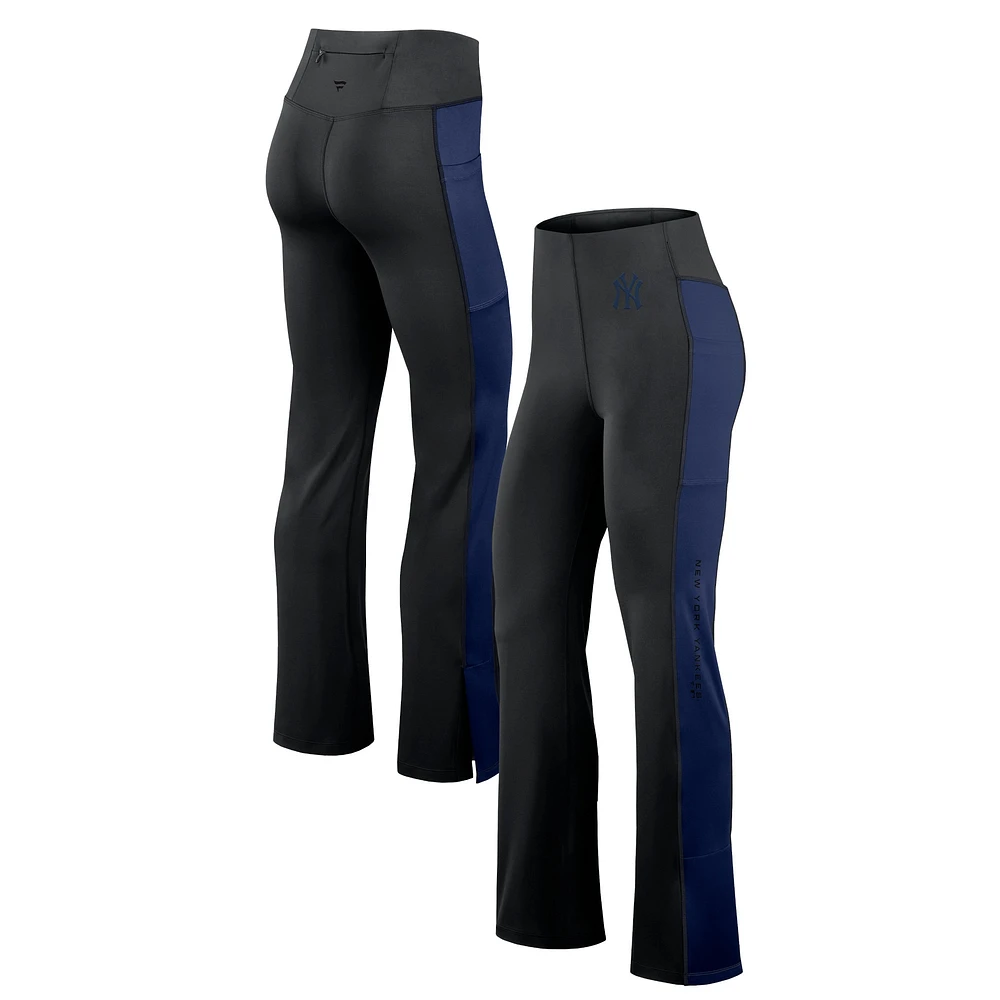 Legging évasé ajusté Fanatics pour femmes, noir, New York Yankees Studio