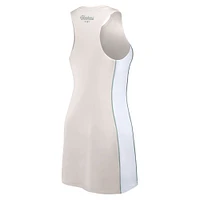 Women's Fanatics Cream New York Yankees Studio Boost Athletic Half-Zip Dress