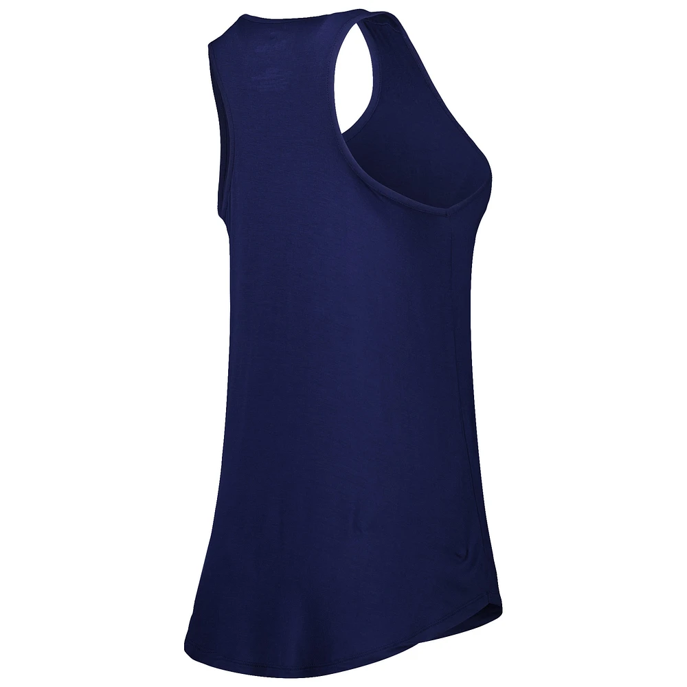 Débardeur à col rond et dos nageur Fanatics Navy New York Yankees Simplicity Swing pour femmes