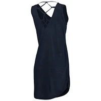 Women's G-III 4Her by Carl Banks Navy New York Yankees Game Time Slub Beach V-Neck