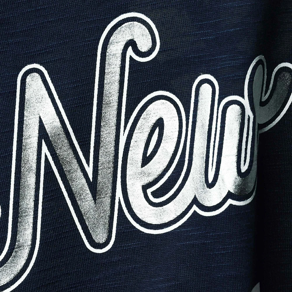 Women's G-III 4Her by Carl Banks Navy New York Yankees Game Time Slub Beach V-Neck