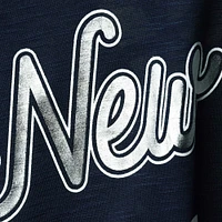 Women's G-III 4Her by Carl Banks Navy New York Yankees Game Time Slub Beach V-Neck