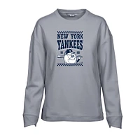 Women's Levelwear Gray New York Yankees Fiona Inaugural Pullover Sweatshirt
