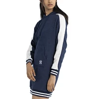 Women's Lusso Navy New York Yankees Mara Tri-Blend Hoodie Dress