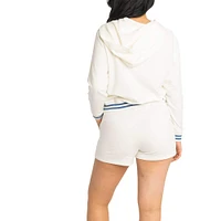 Women's Lusso  White New York Yankees Maeg Tri-Blend Pocket Shorts