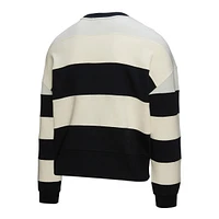 Women's Mitchell & Ness  Gray/Black New York Yankees Cooperstown Collection Blocked Fleece Pullover Sweatshirt