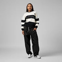 Women's Mitchell & Ness  Gray/Black New York Yankees Cooperstown Collection Blocked Fleece Pullover Sweatshirt