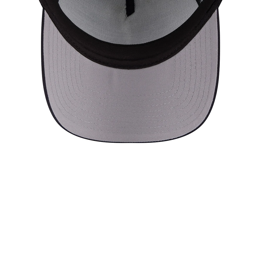Women's New Era White/Navy New York Yankees Throwback Team Foam Front A-Frame Trucker 9FORTY Adjustable Hat