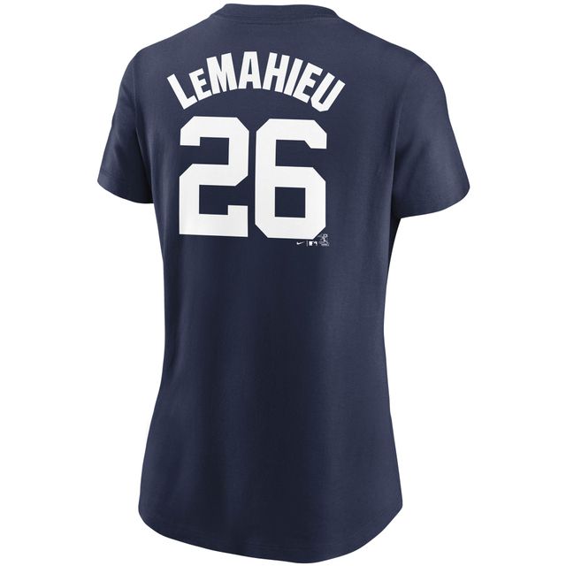 T-shirt avec nom et numéro Nike DJ LeMahieu pour femme, bleu marine, New York Yankees