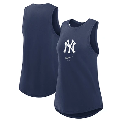 Women's Nike Navy New York Yankees Legacy Icon High Neck Performance Tank Top