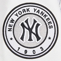 Women's Pro Standard Black New York Yankees Pearls Rib Wool Full-Zip Varsity Jacket