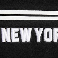 Women's Pro Standard Black New York Yankees Pearls Rib Wool Full-Zip Varsity Jacket