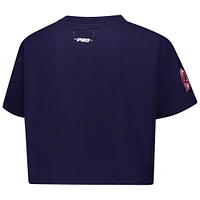 Women's Pro Standard Navy New York Yankees Made To Play Boxy Cropped T-Shirt