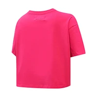 Women's Pro Standard Pink New York Yankees Triple Boxy Cropped T-Shirt