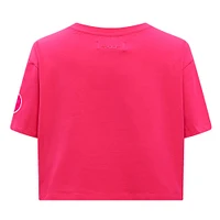 Women's Pro Standard Pink New York Yankees Triple Boxy Cropped T-Shirt