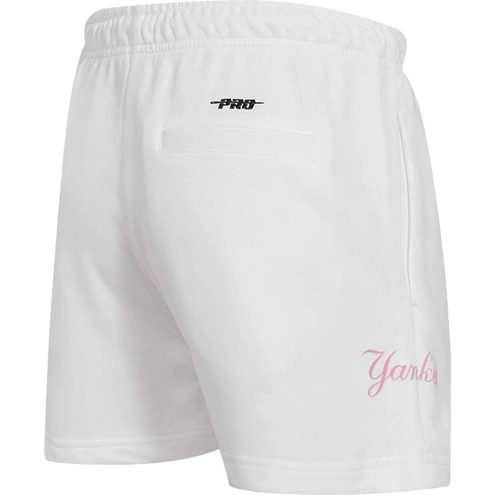 Women's Pro Standard  White New York Yankees Washed Neon Shorts