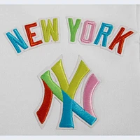 Women's Pro Standard  White New York Yankees Washed Neon Shorts