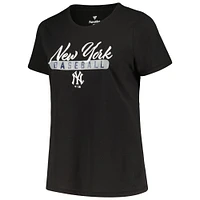 Women's Profile Black/Heather Gray New York Yankees Plus T-Shirt Combo Pack