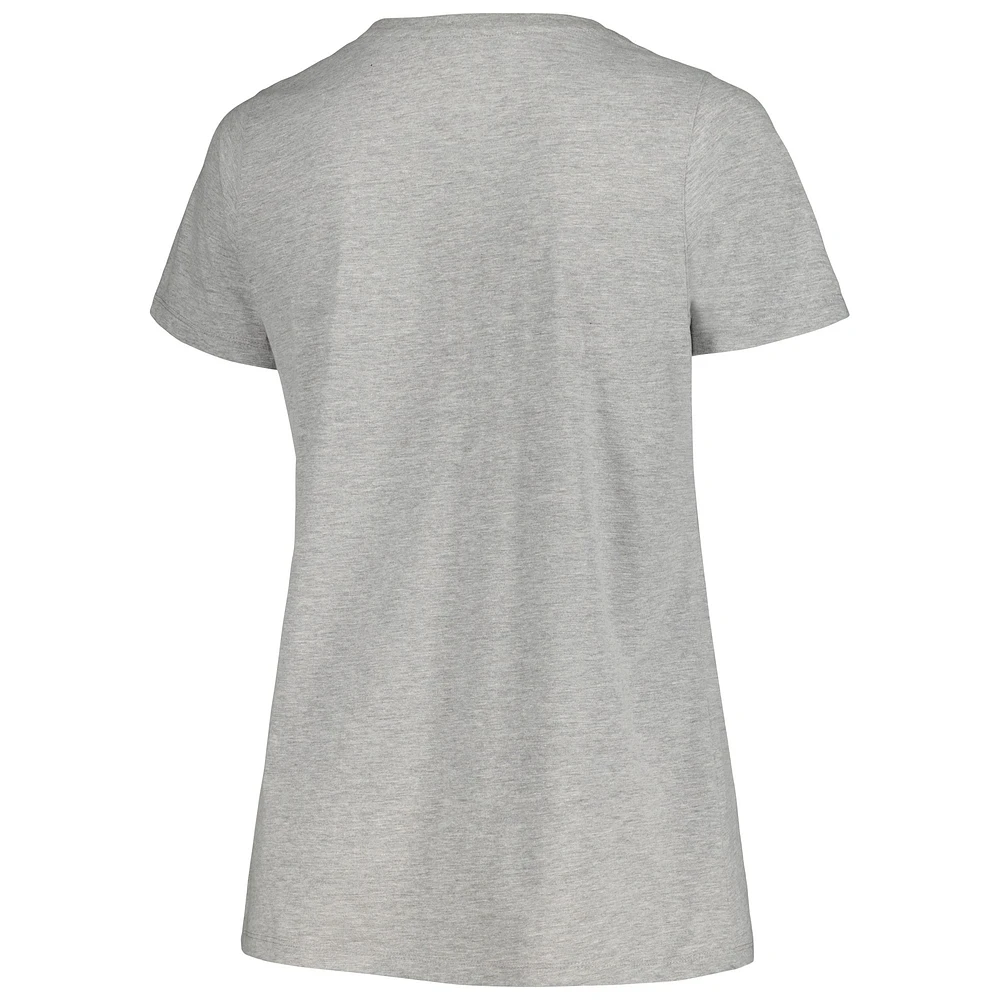 Women's Profile Black/Heather Gray New York Yankees Plus T-Shirt Combo Pack