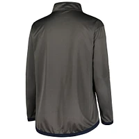 Women's Profile Charcoal New York Yankees Plus Quarter-Zip Jacket