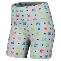 Short arc-en-ciel TLC des New York Yankees Terez gris pour femme