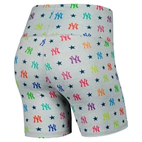 Short arc-en-ciel TLC des New York Yankees Terez gris pour femme