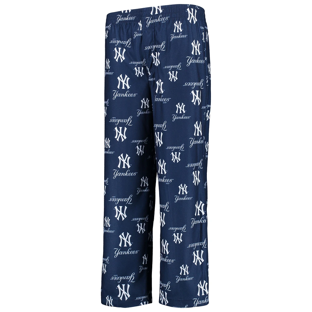 Pantalon bleu marine avec logo imprimé couleur de l'équipe des Yankees New York pour jeunes