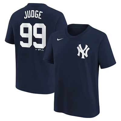T-shirt avec nom et numéro du joueur à domicile Nike Aaron Judge des Yankees de New York, bleu marine