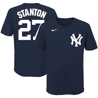 Enfant Nike Giancarlo Stanton Navy New York Yankees Nom et numéro du joueur - T-shirt