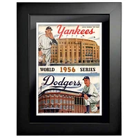 New York Yankees vs. Los Angeles Dodgers 1956 World Series - 12'' x 16'' Framed Program Cover
